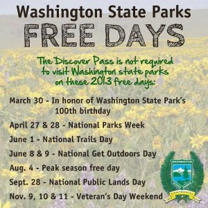 Washington State Parks Free Days information