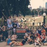 Eclectic group celebrating Cal Anderson Park as Mission Complete